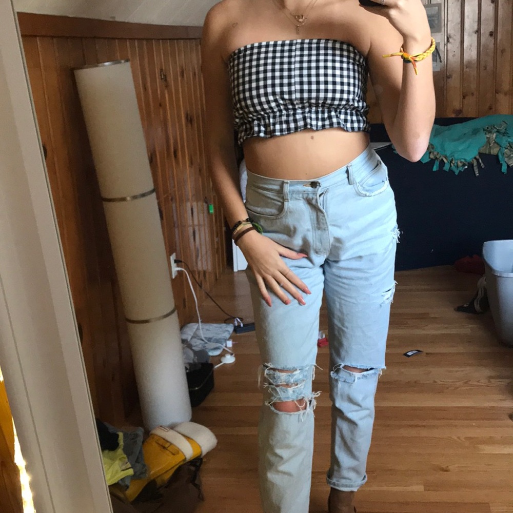 CHECKERED CUTE CROP TOP